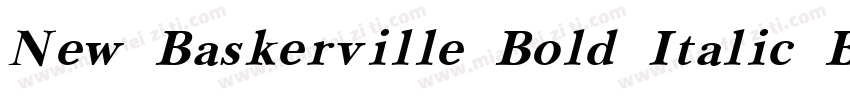 New Baskerville Bold Italic BT字体转换